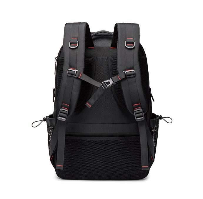 جولدن وولف GB00459 حقيبة ظهر كمبيوتر محمول مضادة للماء مع منفذ يو اس بي 17"- لون اسود — جولدين وولف - Image 4